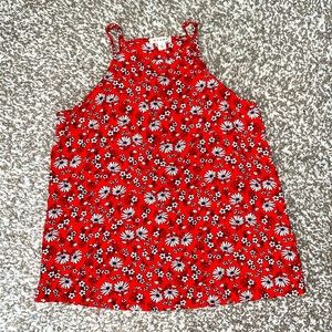 Red floral Francesca’s halter top